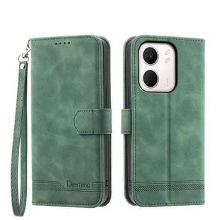 For OPPO A5x 5G / A3 4G / 5G / A3x 4G / 5G Dierfeng Dream Line TPU Hybrid PU Leather Phone Case(Green)