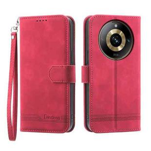 For Realme 11 Pro 5G / 11 Pro+ 5G Dierfeng Dream Line TPU + PU Leather Phone Case(Red)