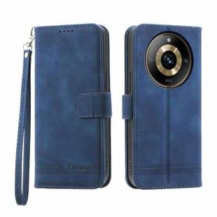 For Realme 11 Pro 5G / 11 Pro+ 5G Dierfeng Dream Line TPU + PU Leather Phone Case(Blue)