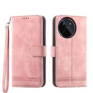 For Realme 11 4G Dierfeng Dream Line TPU + PU Leather Phone Case(Pink)