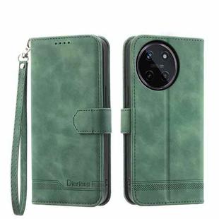 For Realme 11 4G Dierfeng Dream Line TPU + PU Leather Phone Case(Green)