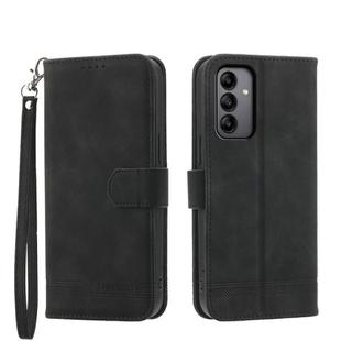 For Samsung Galaxy A05s Dierfeng Dream Line TPU + PU Leather Phone Case(Black)