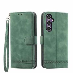 For Samsung Galaxy S24 5G Dierfeng Dream Line TPU + PU Leather Phone Case(Green)