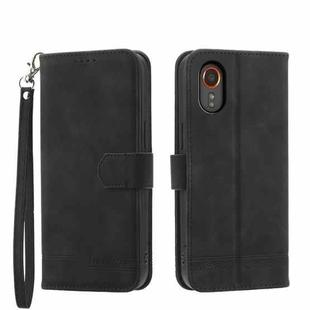 For Samsung Galaxy Xcover 7 Dierfeng Dream Line TPU + PU Leather Phone Case(Black)
