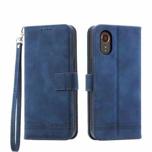 For Samsung Galaxy Xcover 7 Dierfeng Dream Line TPU + PU Leather Phone Case(Blue)