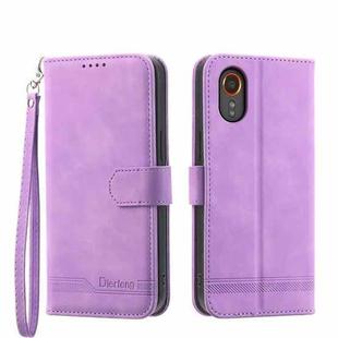 For Samsung Galaxy Xcover 7 Dierfeng Dream Line TPU + PU Leather Phone Case(Purple)