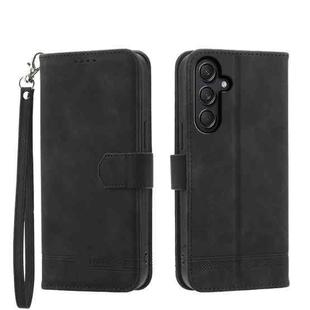 For Samsung Galaxy M55 Dierfeng Dream Line TPU + PU Leather Phone Case(Black)
