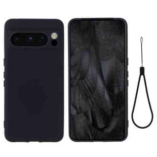 For Google Pixel 8 Pro Pure Color Liquid Silicone Shockproof Phone Case(Black)