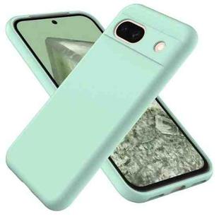 For Google Pixel 8a Pure Color Liquid Silicone Shockproof Phone Case(Green)