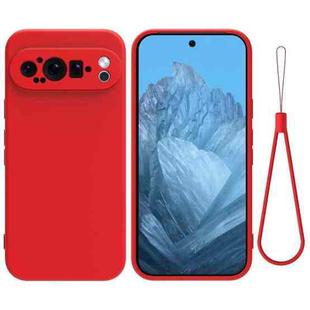 For Google Pixel 9 Pro XL Pure Color Liquid Silicone Shockproof Phone Case(Red)