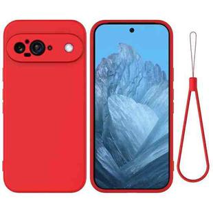 For Google Pixel 9 Pure Color Liquid Silicone Shockproof Phone Case(Red)