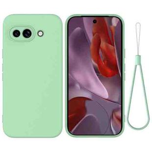 For Google Pixel 9a Pure Color Liquid Silicone Shockproof Phone Case(Green)