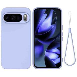 For Google Pixel 10 Pro XL Pure Color Liquid Silicone Shockproof Phone Case(Purple)