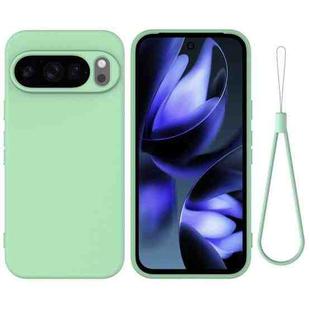 For Google Pixel 10 Pro Pure Color Liquid Silicone Shockproof Phone Case(Green)
