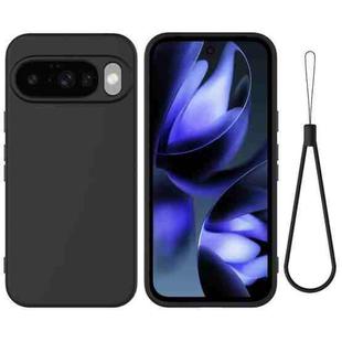 For Google Pixel 10 Pure Color Liquid Silicone Shockproof Phone Case(Black)