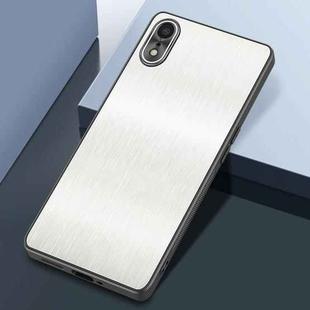 For iPhone XR Rain Silk Texture Shockproof Phone Case(White)