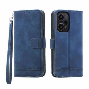 For Xiaomi Redmi Note 12 Turbo 5G/Poco F5 Dierfeng Dream Line TPU + PU Leather Phone Case(Blue)
