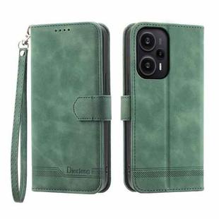 For Xiaomi Redmi Note 12 Turbo 5G/Poco F5 Dierfeng Dream Line TPU + PU Leather Phone Case(Green)