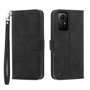 For Xiaomi Redmi Note 12S 4G Global Dierfeng Dream Line TPU + PU Leather Phone Case(Black)