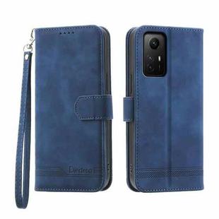 For Xiaomi Redmi Note 12S 4G Global Dierfeng Dream Line TPU + PU Leather Phone Case(Blue)