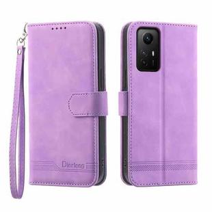 For Xiaomi Redmi Note 12S 4G Global Dierfeng Dream Line TPU + PU Leather Phone Case(Purple)