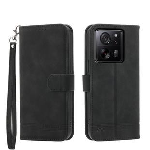 For Xiaomi 13T Dierfeng Dream Line TPU + PU Leather Phone Case(Black)