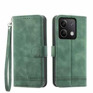 For Xiaomi Redmi Note 13 5G Dierfeng Dream Line TPU + PU Leather Phone Case(Green)