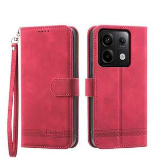 For Xiaomi Redmi Note 13 Pro 5G Dierfeng Dream Line TPU + PU Leather Phone Case(Red)