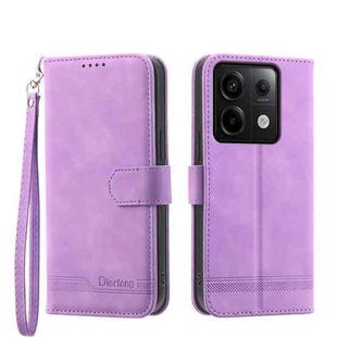 For Xiaomi Redmi Note 13 Pro 5G Dierfeng Dream Line TPU + PU Leather Phone Case(Purple)