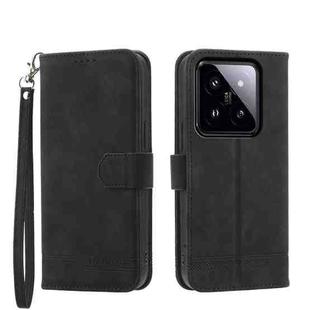 For Xiaomi 14 Pro Dierfeng Dream Line TPU + PU Leather Phone Case(Black)