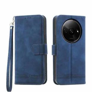 For Xiaomi Redmi A3 Dierfeng Dream Line TPU + PU Leather Phone Case(Blue)