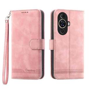 For Huawei nova 11 Dierfeng Dream Line TPU + PU Leather Phone Case(Pink)