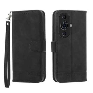 For Huawei nova 11 Pro 4G Dierfeng Dream Line TPU + PU Leather Phone Case(Black)