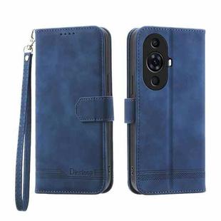 For Huawei nova 11 Pro 4G Dierfeng Dream Line TPU + PU Leather Phone Case(Blue)