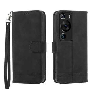 For Huawei P60 / P60 Pro Dierfeng Dream Line TPU + PU Leather Phone Case(Black)