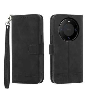 For Huawei Mate 60 Pro Dierfeng Dream Line TPU + PU Leather Phone Case(Black)
