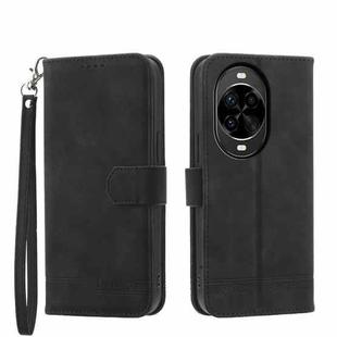 For Huawei nova 14 Pro Dierfeng Dream Line TPU Hybrid PU Leather Phone Case(Black)