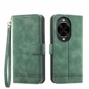 For Huawei nova 14 Pro Dierfeng Dream Line TPU Hybrid PU Leather Phone Case(Green)