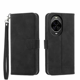 For Huawei nova 14 Dierfeng Dream Line TPU Hybrid PU Leather Phone Case(Black)