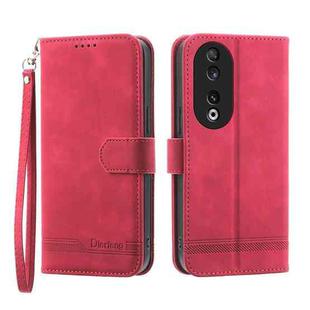 For Honor 90 5G Dierfeng Dream Line TPU + PU Leather Phone Case(Red)