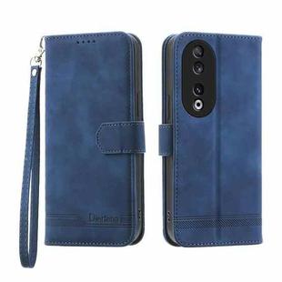 For Honor 90 5G Dierfeng Dream Line TPU + PU Leather Phone Case(Blue)