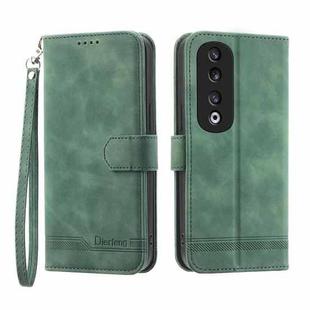 For Honor 90 Pro 5G Dierfeng Dream Line TPU + PU Leather Phone Case(Green)