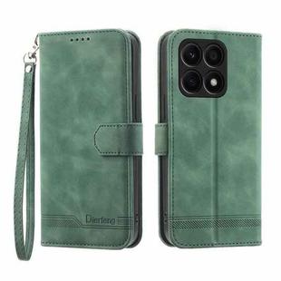 For Honor X8a 4G Dierfeng Dream Line TPU + PU Leather Phone Case(Green)