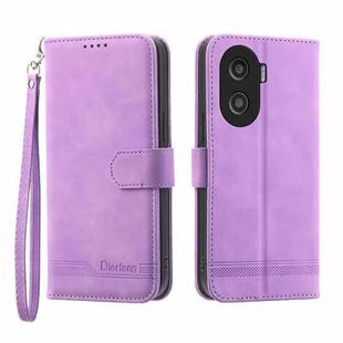 For Honor X40i 5G / Play7T Pro Dierfeng Dream Line TPU + PU Leather Phone Case(Purple)