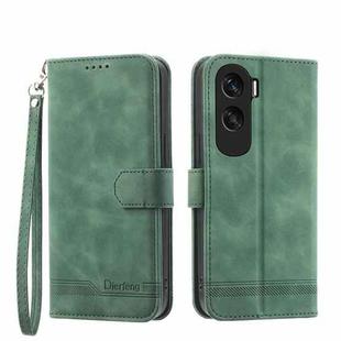 For Honor X50i Dierfeng Dream Line TPU + PU Leather Phone Case(Green)