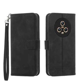 For Honor Magic5 Dierfeng Dream Line TPU + PU Leather Phone Case(Black)