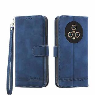 For Honor Magic5 Dierfeng Dream Line TPU + PU Leather Phone Case(Blue)