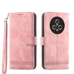 For Honor Magic5 Dierfeng Dream Line TPU + PU Leather Phone Case(Pink)