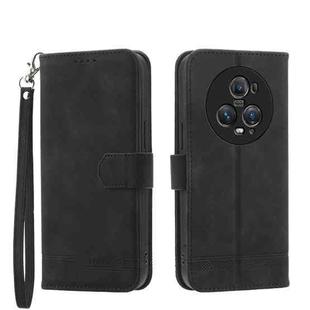 For Honor Magic5 Pro Dierfeng Dream Line TPU + PU Leather Phone Case(Black)