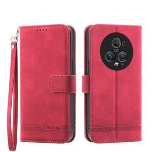 For Honor Magic5 Pro Dierfeng Dream Line TPU + PU Leather Phone Case(Red)